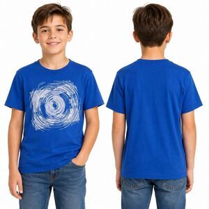 DC Boys Large Blue SS Shirt